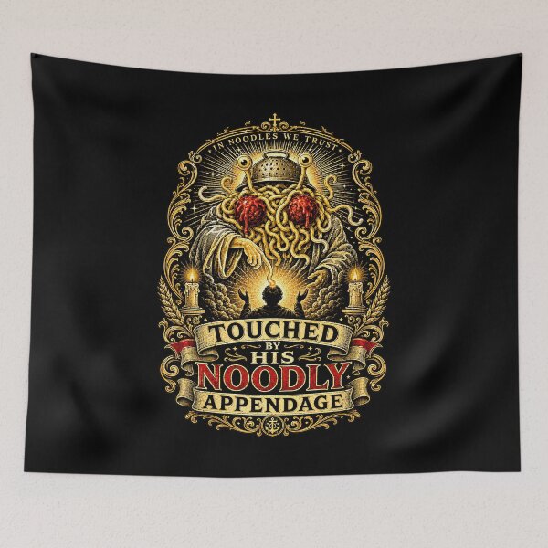 Item preview, Touched by His Noodly Appendage | Flying Spaghetti Monster designed and sold by 3nine.