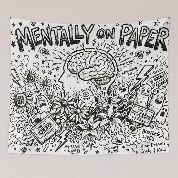 Item preview, Mentally on Paper – Chaotic Brain Doodle designed and sold by Maria Garcia´s.
