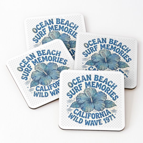 Item preview, Vintage Blue Hibiscus California Surf 1971 designed and sold by mochiMooco.