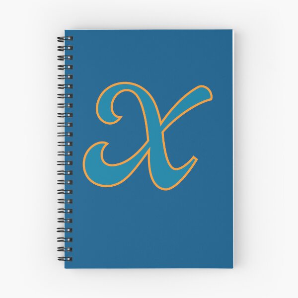 Item preview, Letter X Blue and Orange Cursive designed and sold by aligchi.