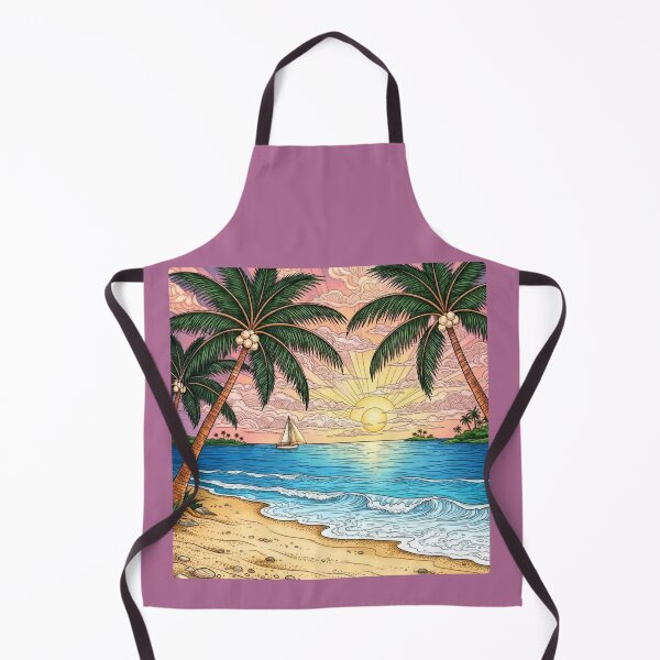 Item preview, Sunset Sail - Tropical Beach and Palm Tree Serenity designed and sold by ScenicRoute66.