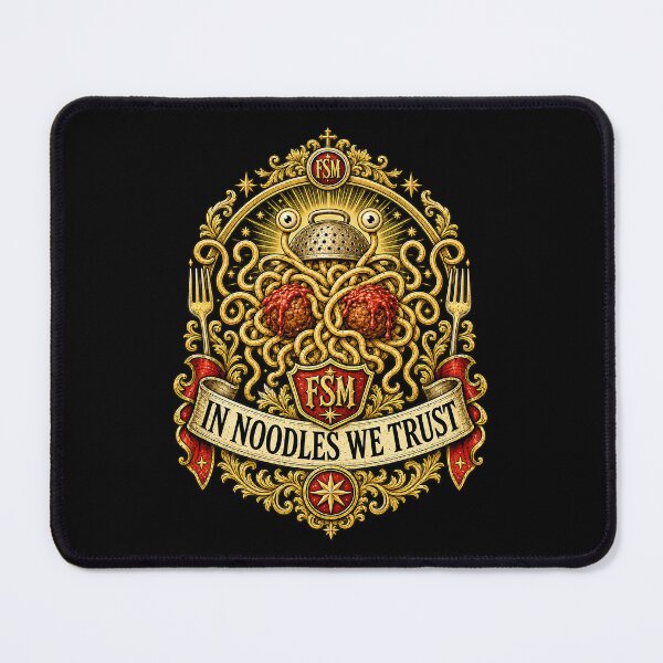 Item preview, In Noodles We Trust | Flying Spaghetti Monster Crest designed and sold by 3nine.