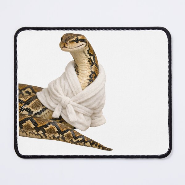 Item preview, Cozy Reticulated Python in a Bathrobe designed and sold by Sillytoe.