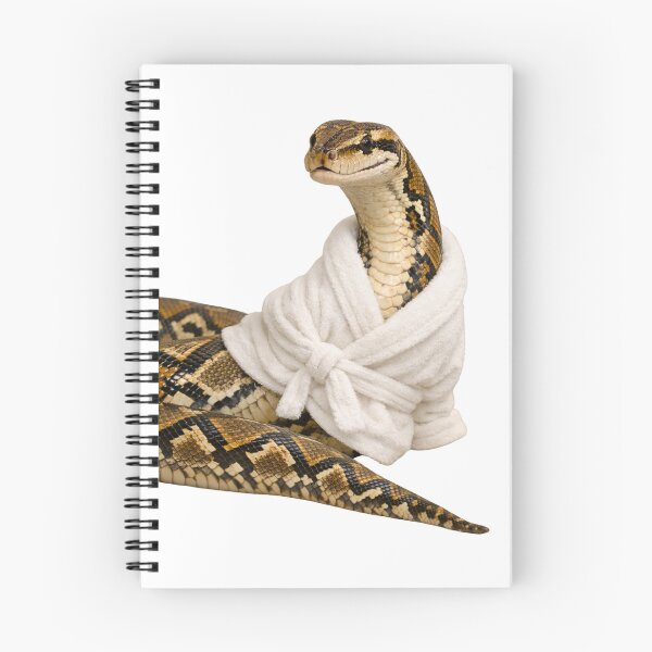 Item preview, Cozy Reticulated Python in a Bathrobe designed and sold by Sillytoe.