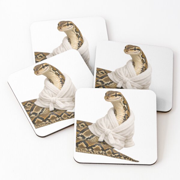 Item preview, Cozy Reticulated Python in a Bathrobe designed and sold by Sillytoe.