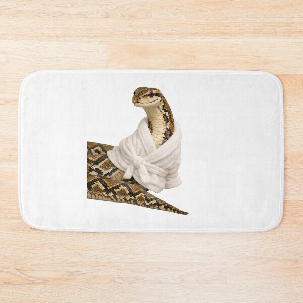 Item preview, Cozy Reticulated Python in a Bathrobe designed and sold by Sillytoe.