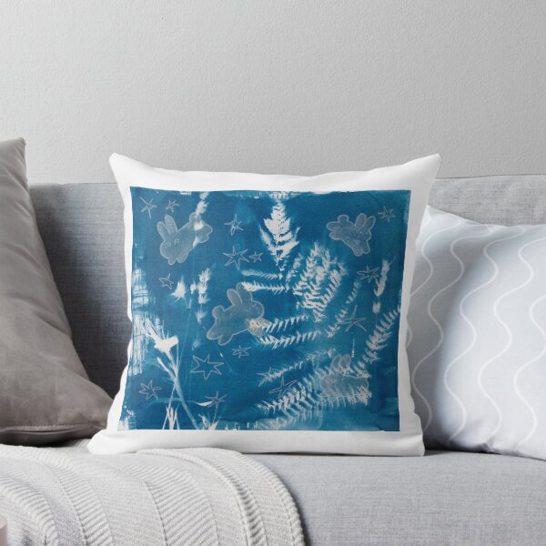 Item preview, Cyanotype bunnies print designed and sold by boiled-brain.
