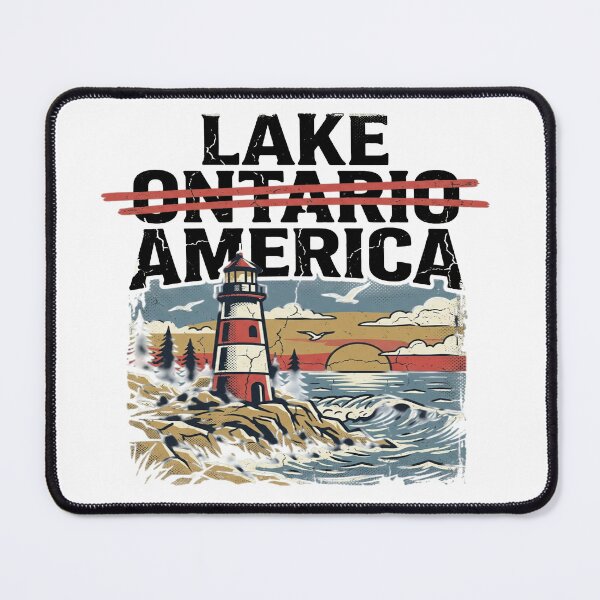 Item preview, Lake America Lighthouse Scene| Vintage Lake Graphic designed and sold by WonderWaresGifts.