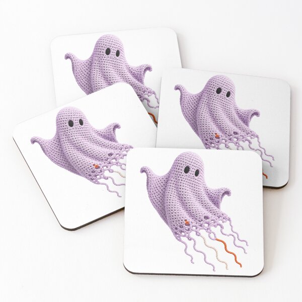 Item preview, Lavender Crochet Ghost – Cute Spooky Yarn Art designed and sold by Digital Culture Studio.