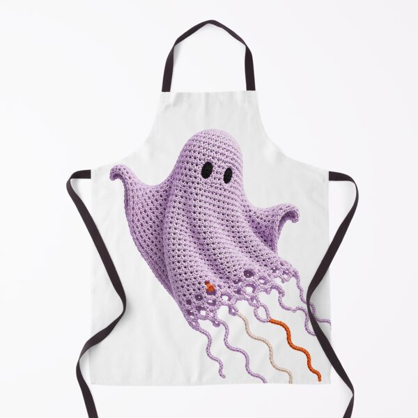 Item preview, Lavender Crochet Ghost – Cute Spooky Yarn Art designed and sold by Digital Culture Studio.