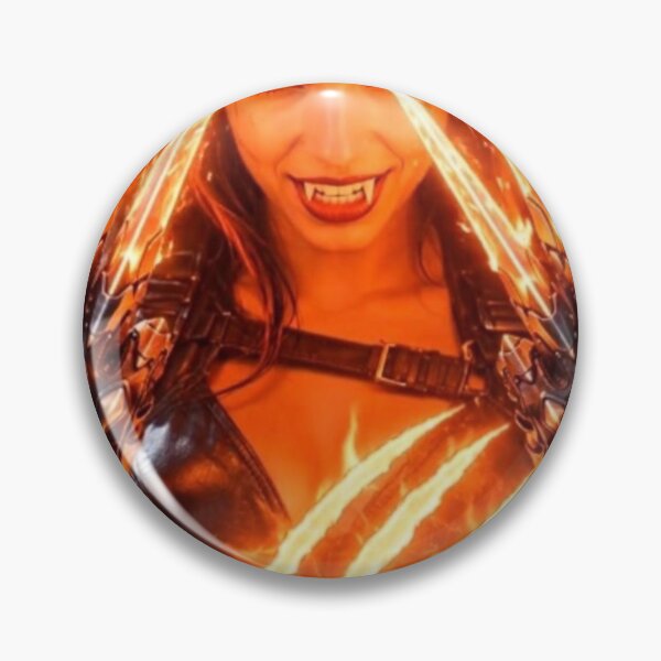 Item preview, Cyber Werewolf Queen Evolution - Neon Orange Cyberpunk Wolf Girl designed and sold by EvolutionMerch.