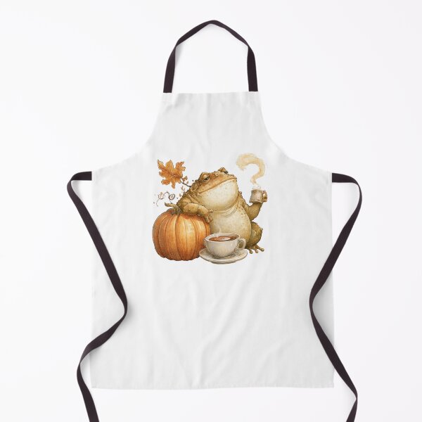 Item preview, Cozy Autumn Frog with Pumpkin and Coffee designed and sold by VikArt7.
