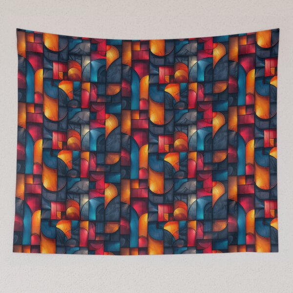 Item preview, Vibrant Modern Geometric Abstract Shapes Pattern designed and sold by NTGUILTY.