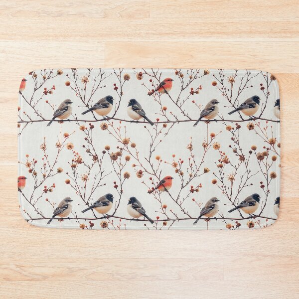 Item preview, Minimalist Winter Birds on Branch Seamless Pattern designed and sold by NTGUILTY.