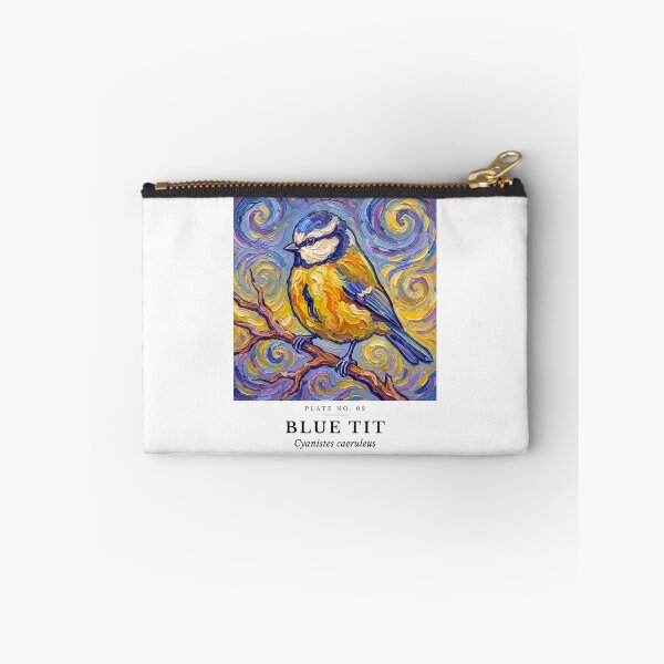 Item preview, Blue Tit Impasto Bird Painting - Post-Impressionist Art designed and sold by SavannahMerch.