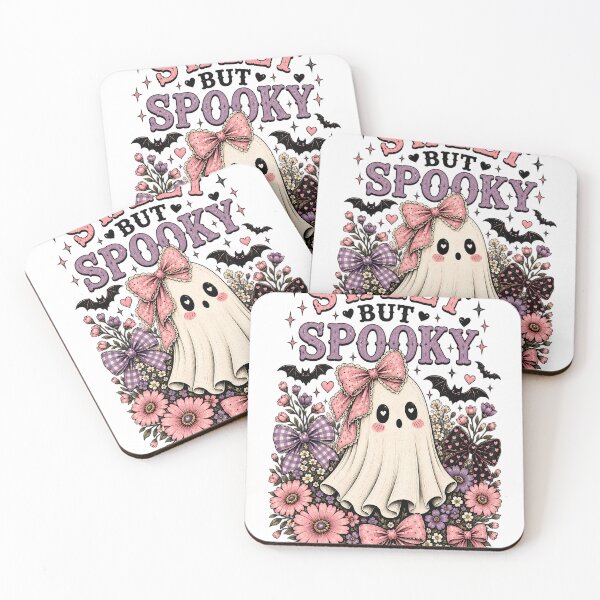 Item preview, Sweet Spooky Ghost Halloween Floral Design Pink Purple designed and sold by Nordo Studio.