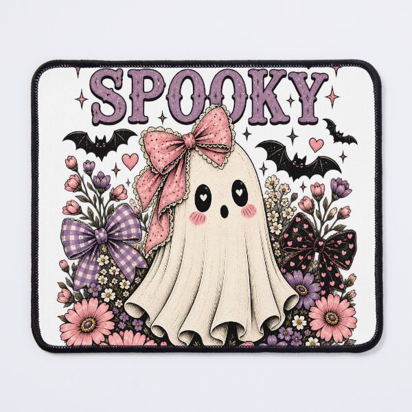Item preview, Sweet Spooky Ghost Halloween Floral Design Pink Purple designed and sold by Nordo Studio.