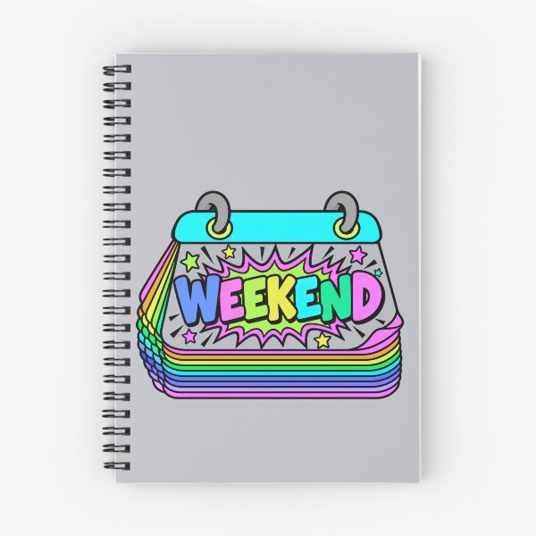 Item preview, Neon Weekend Calendar – Colorful Rainbow Pop Art T-Shirt designed and sold by Aimetoi.