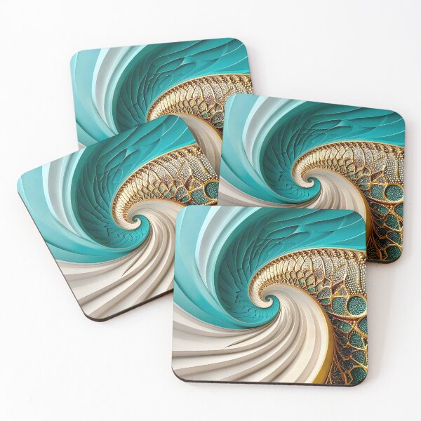 Item preview, Duality of Cream Satin and Teal Gold Filigree designed and sold by Vicky Brago-Mitchell®.