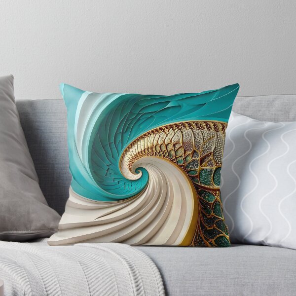 Item preview, Duality of Cream Satin and Teal Gold Filigree designed and sold by Vicky Brago-Mitchell®.