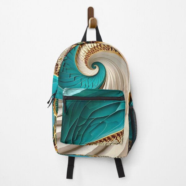 Item preview, Duality of Cream Satin and Teal Gold Filigree designed and sold by Vicky Brago-Mitchell®.