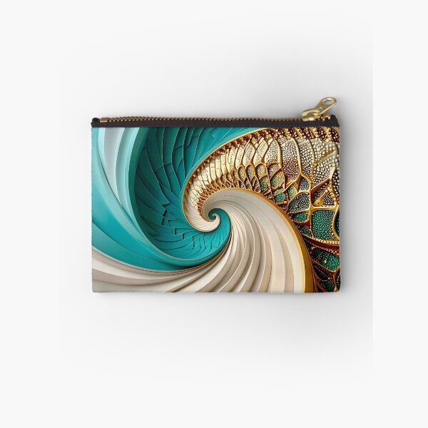 Item preview, Duality of Cream Satin and Teal Gold Filigree designed and sold by Vicky Brago-Mitchell®.