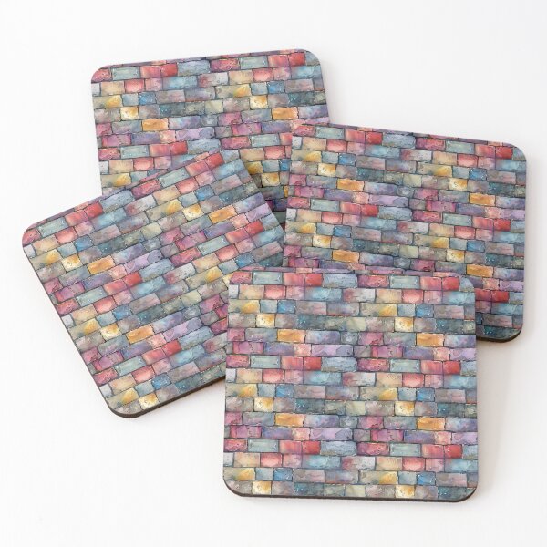 Item preview, Colorful Watercolor Brick Wall Seamless Pattern designed and sold by NTGUILTY.