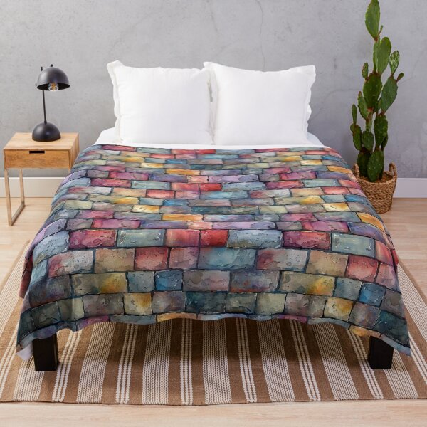 Item preview, Colorful Watercolor Brick Wall Seamless Pattern designed and sold by NTGUILTY.