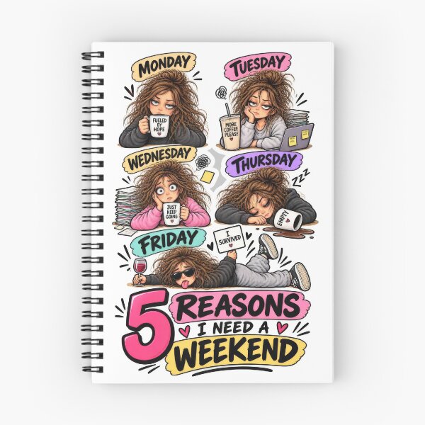 Item preview, 5 Reasons I Need a Weekend designed and sold by PRINTIONAL.