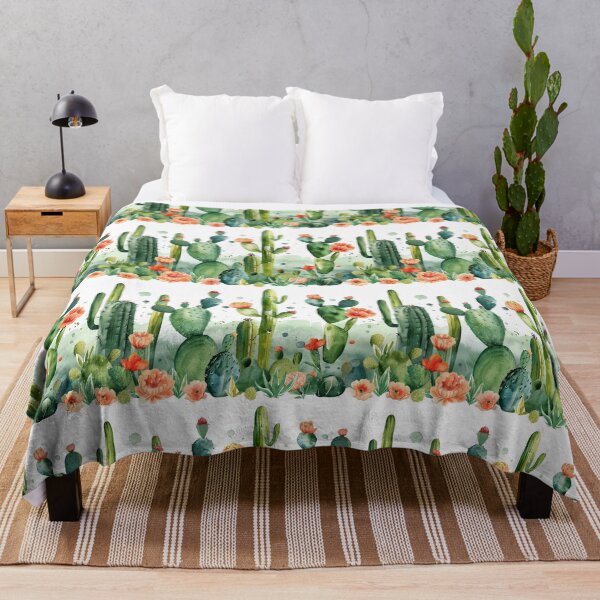 Item preview, Blooming Watercolor Desert Cacti Pattern designed and sold by NTGUILTY.