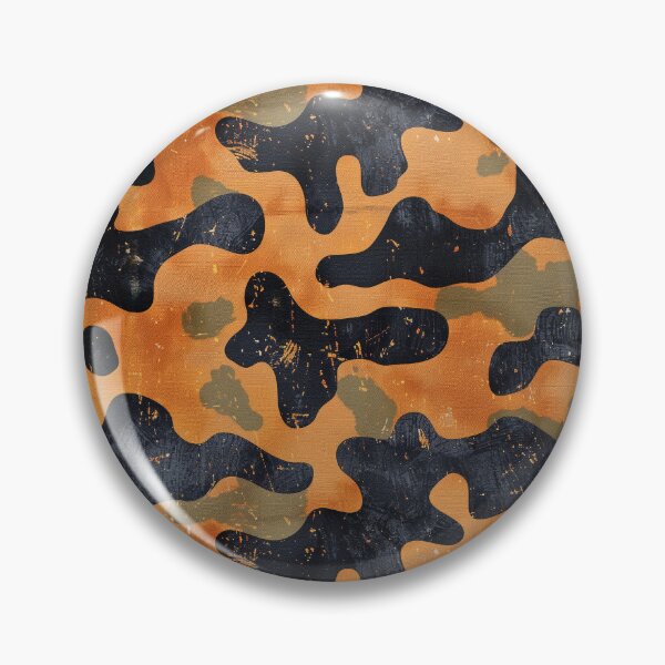 Item preview, Distressed Orange and Black Camo Seamless Pattern designed and sold by NTGUILTY.