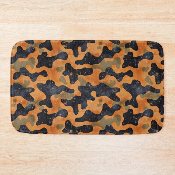 Item preview, Distressed Orange and Black Camo Seamless Pattern designed and sold by NTGUILTY.