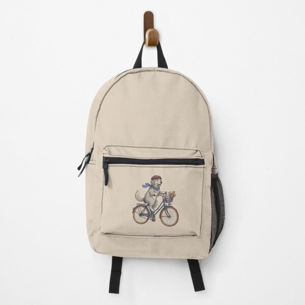 Item preview, Vintage Golden Retriever on a Bicycle – Retro-Style Illustration designed and sold by FootprintofLove.