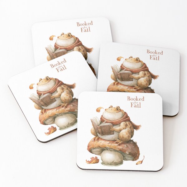 Item preview, Booked for Fall Cozy Frog Reading on Mushroom designed and sold by VikArt7.