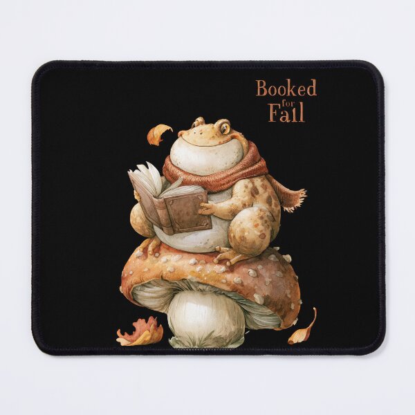 Item preview, Booked for Fall Cozy Frog Reading on Mushroom designed and sold by VikArt7.