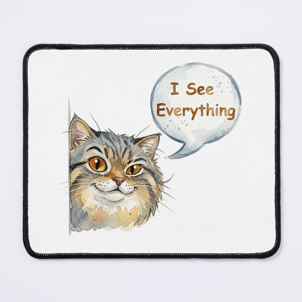 Item preview, I See Everything - Sly Watercolor Pallas Cat designed and sold by PawtopiaArt.
