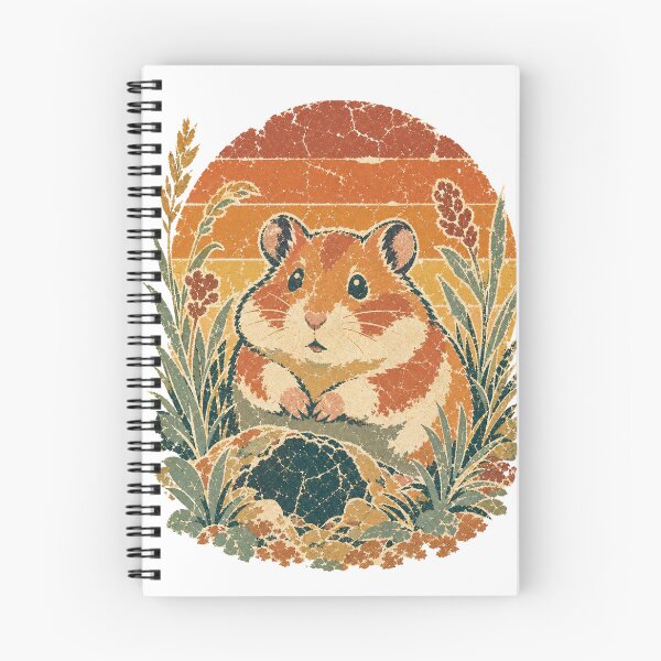 Item preview, Hamster in the Wild Grass Burrow Cute Animal Sun Faded Retro Art designed and sold by VisualArtsOasis.