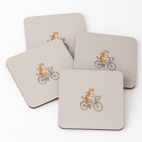 Item preview, Tabby Cat on a Vintage Bicycle designed and sold by FootprintofLove.