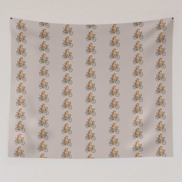 Item preview, Tabby Cat on a Vintage Bicycle designed and sold by FootprintofLove.