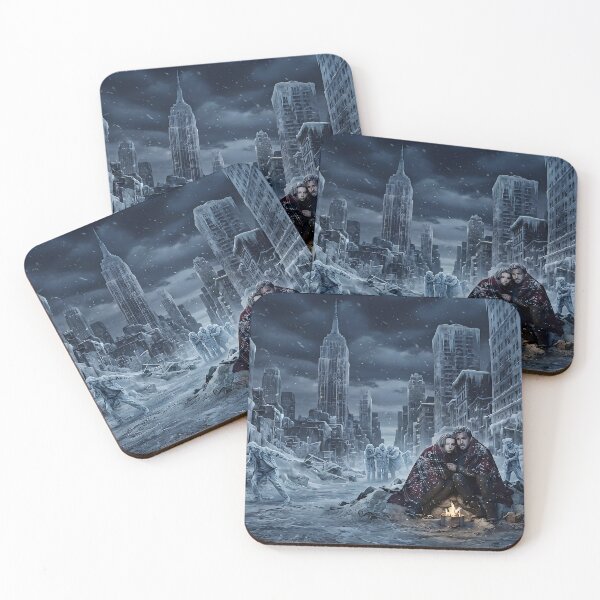 Item preview, Survivors by Campfire in Frozen Post-Apocalyptic City Ruins designed and sold by AfresStudio.