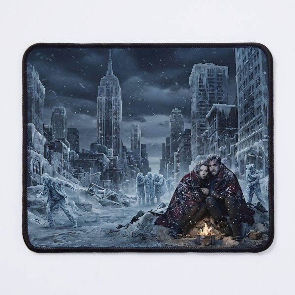 Item preview, Survivors by Campfire in Frozen Post-Apocalyptic City Ruins designed and sold by AfresStudio.