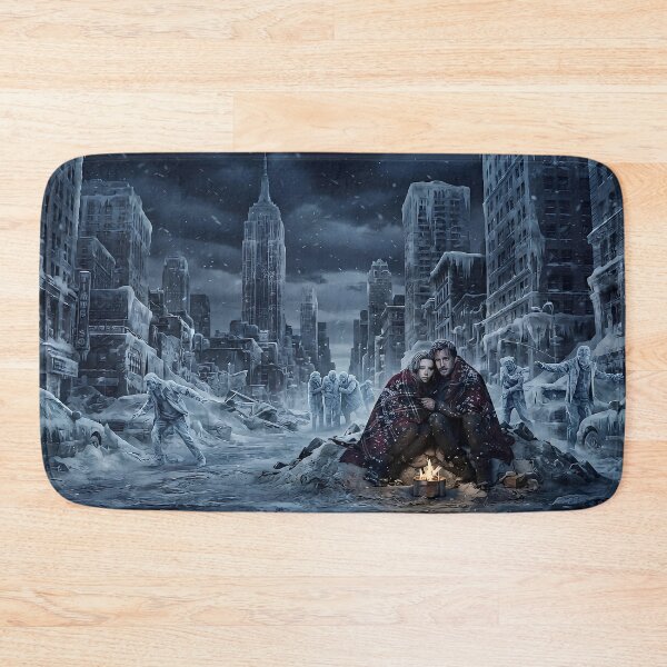 Item preview, Survivors by Campfire in Frozen Post-Apocalyptic City Ruins designed and sold by AfresStudio.