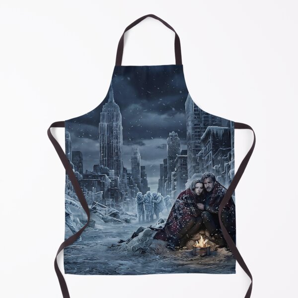 Item preview, Survivors by Campfire in Frozen Post-Apocalyptic City Ruins designed and sold by AfresStudio.