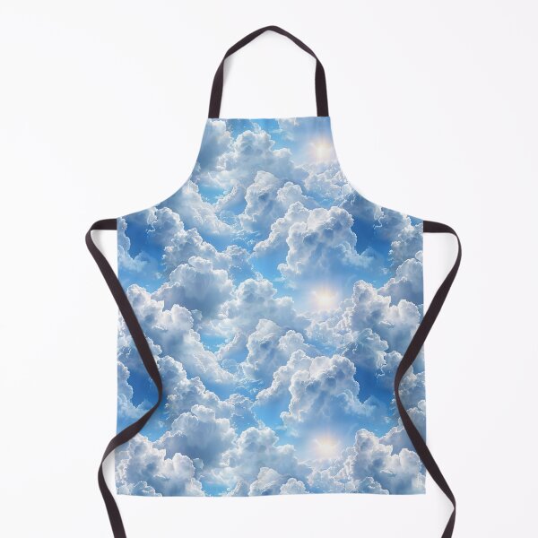 Item preview, Bright Blue Sky Fluffy Clouds Seamless Pattern designed and sold by NTGUILTY.