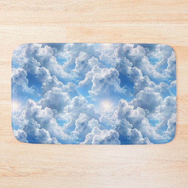 Item preview, Bright Blue Sky Fluffy Clouds Seamless Pattern designed and sold by NTGUILTY.
