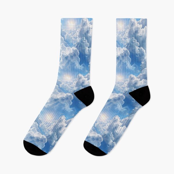 Item preview, Bright Blue Sky Fluffy Clouds Seamless Pattern designed and sold by NTGUILTY.