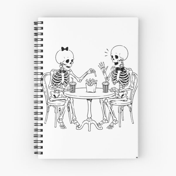 Item preview, Skeleton Couple on a Coffee Date designed and sold by Qenlo.