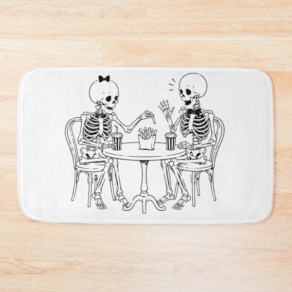 Item preview, Skeleton Couple on a Coffee Date designed and sold by Qenlo.