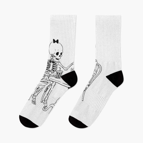 Item preview, Skeleton Couple on a Coffee Date designed and sold by Qenlo.
