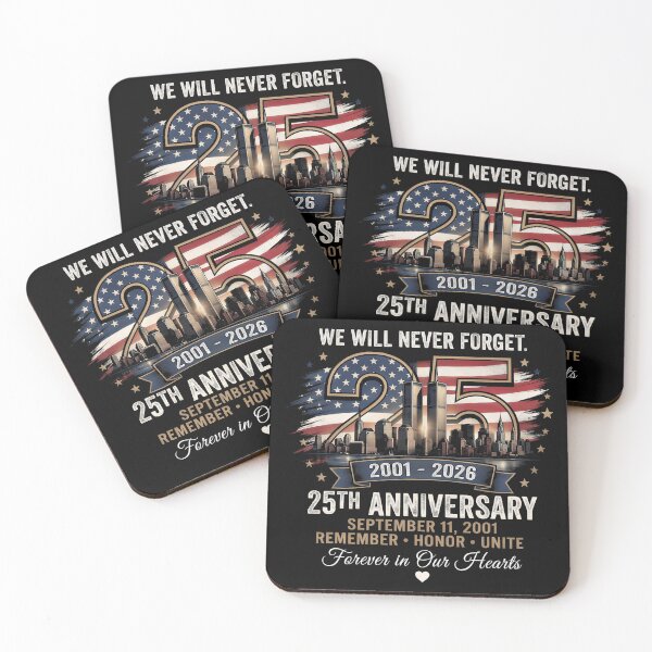 Item preview, never forget 25th Anniversary September 11 2001 Memorial Day USA Flag designed and sold by gear-posters.